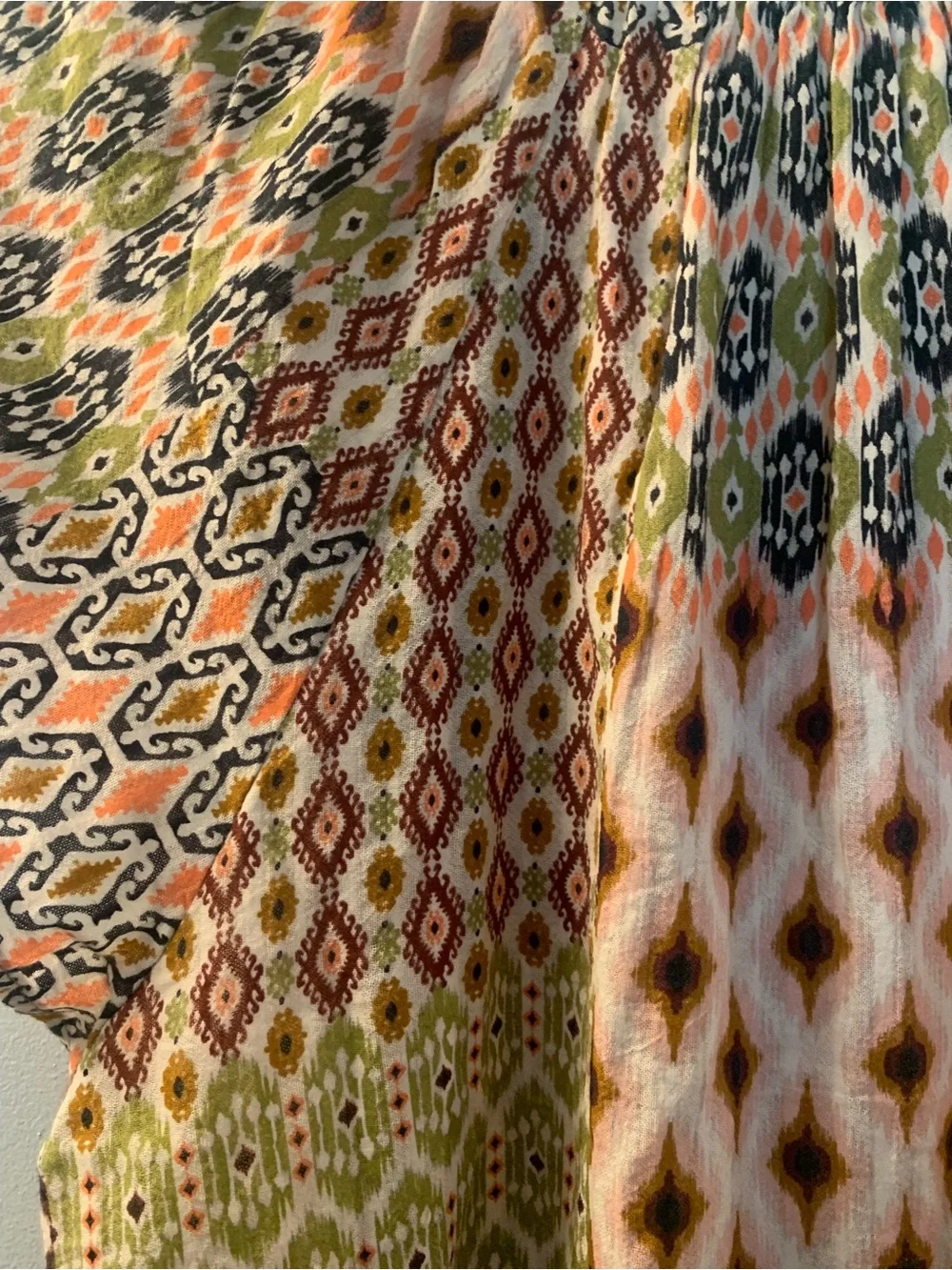 Liverpool Los Angeles geo patchwork tie-front woven top Size XS - Picture 7 of 7